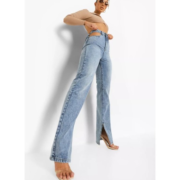Boohoo CUT OUT POCKET SPLIT LEG JEANS
W 25 - Picture 1 of 5